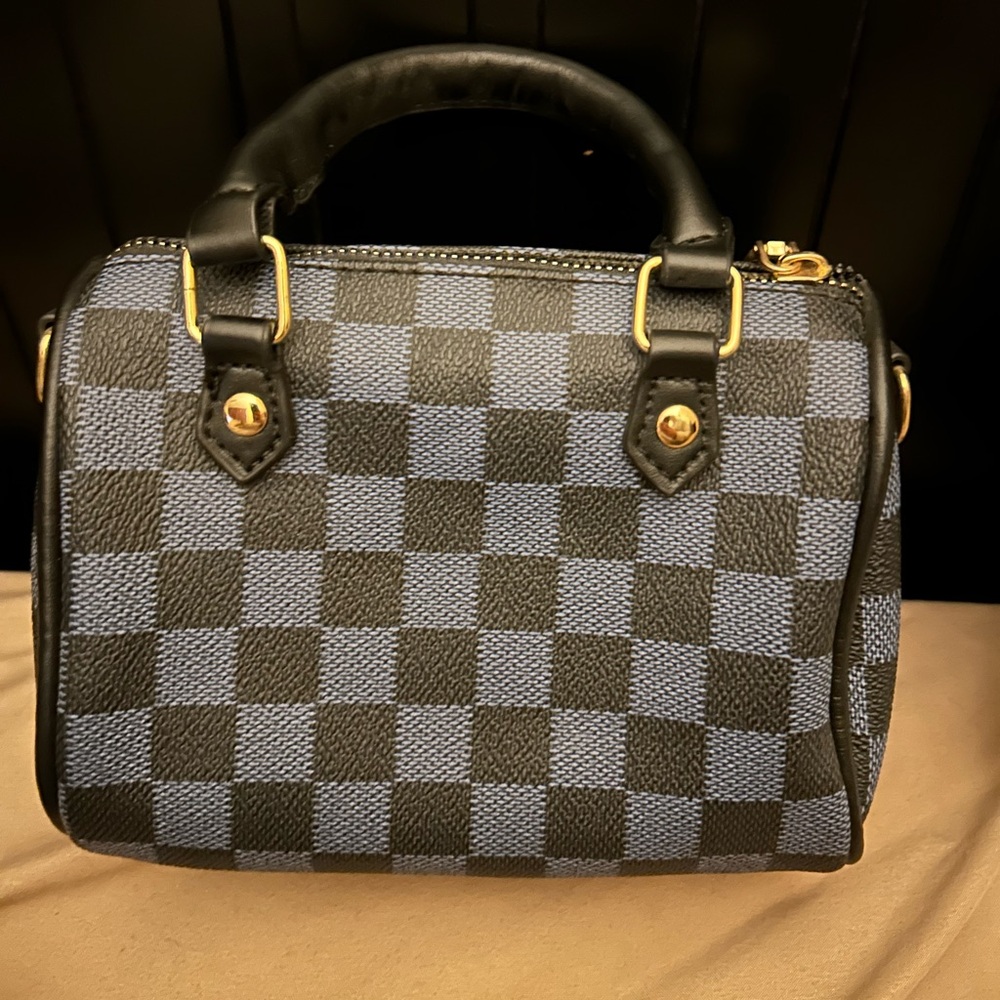 Blue Checkered Mini Bag - Picture 2 of 4